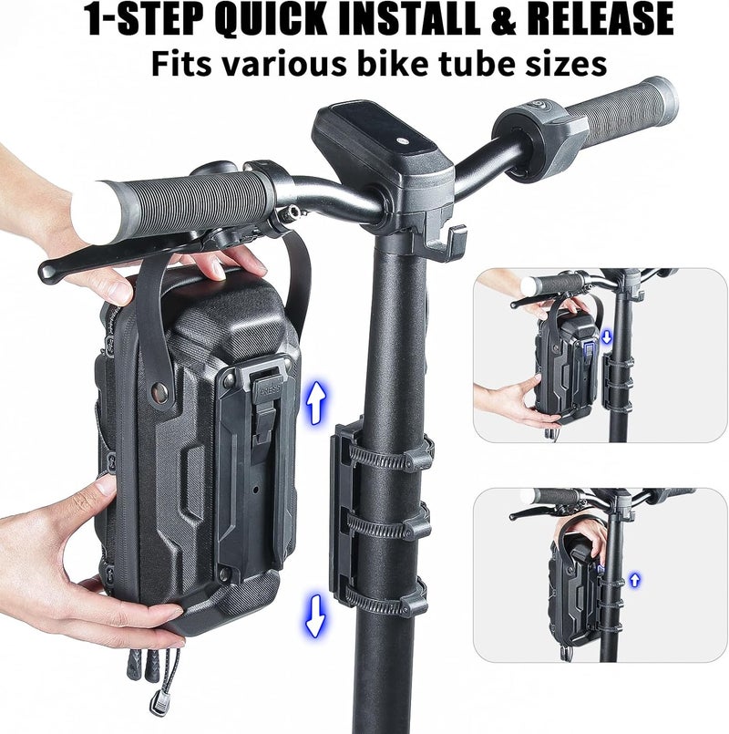 CHICLEW 3L Electric Scooter Bag, Waterproof Scooter Storage Bag with Multicolor Drawstrings, 3L Large Capacity Scooters Handlebar Bag, Compatible with Scooters, Bikes, Segway Ninebot and NIU - Image 3